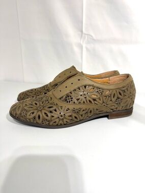 Ralph Lauren Denim & Supply Laser Cut Leather Oxfords Size 6